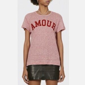 Zadig & Voltaire Walk Chine Amour Tee in Pink [1822]